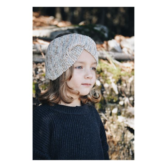 Teolinda Merino Wool Knitted Headband | Grigio chiné
