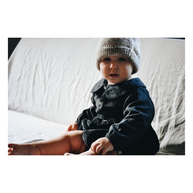 Pascoal Organic Cotton Baby Bodysuit Charcoal grey