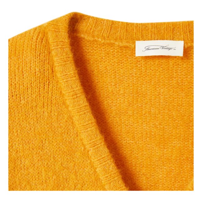 East Mid-Length Button-Up Alpaca Wool Cardigan | Arancione