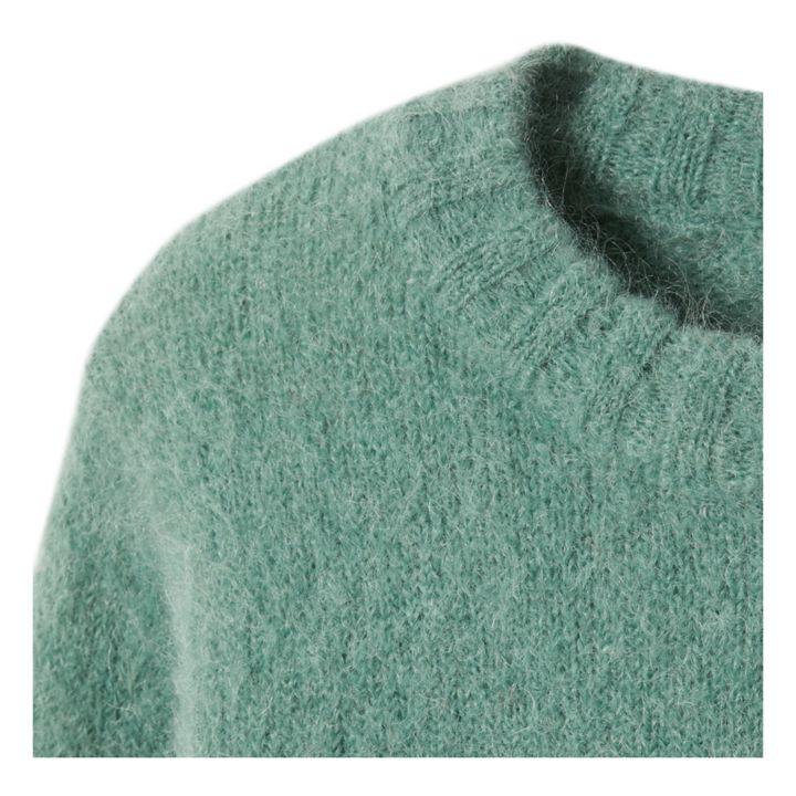 Pinobery Cropped Sleeve Mohair Jumper | Verde- Immagine del prodotto n°3