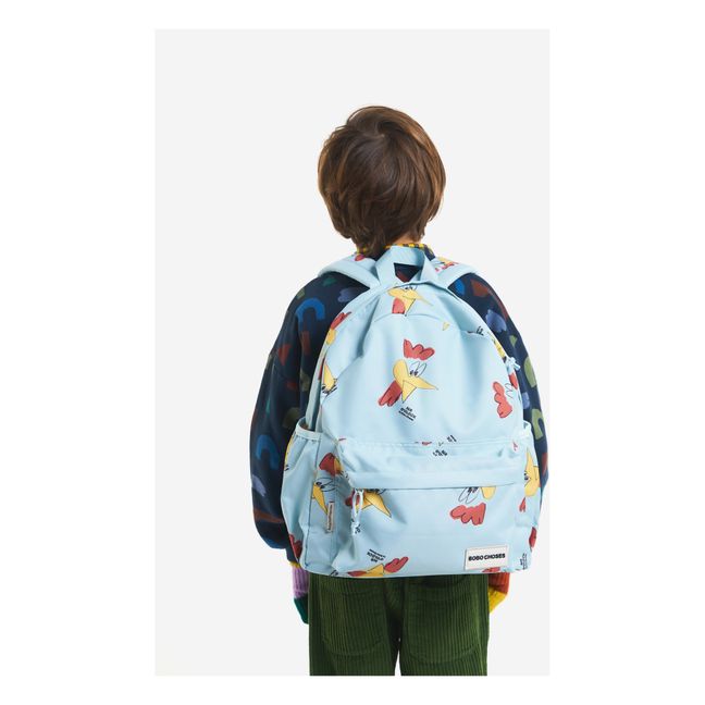 Recycled Material Rooster Backpack Light blue
