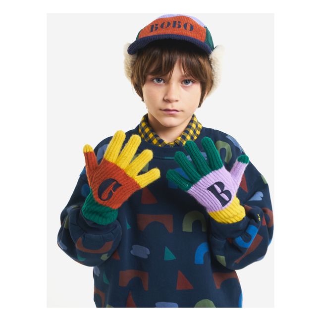 Colourblock Gloves | Green