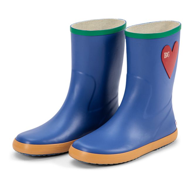 Heart Rain Boots Azul
