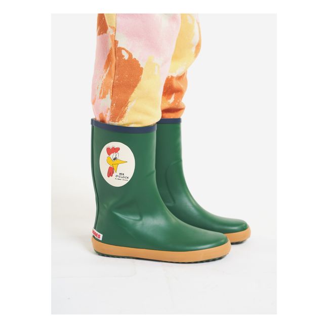 Rooster Rain Boots Verde Oscuro