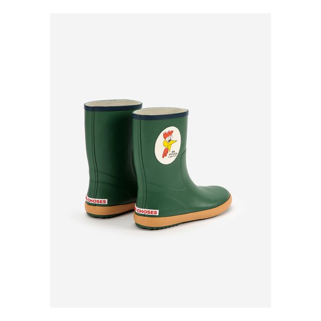 Rooster Rain Boots Verde Oscuro