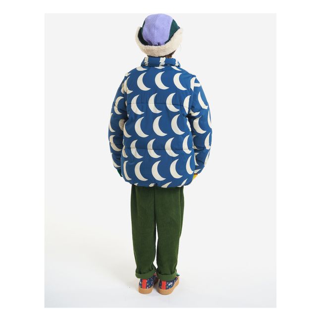 Recycled Material Moon Puffer Jacket Blau