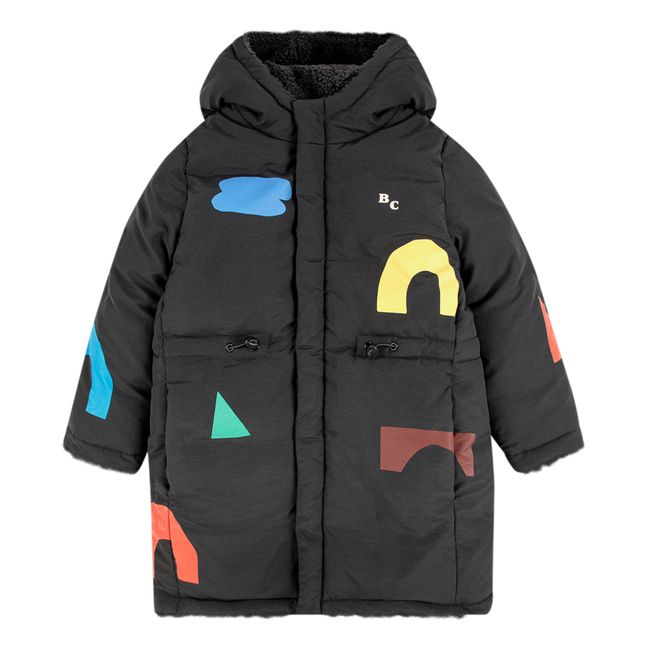 Recycled Material Reversible Parka Black