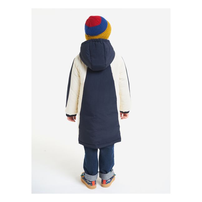 Recycled Material Reversible Parka | Midnight blue