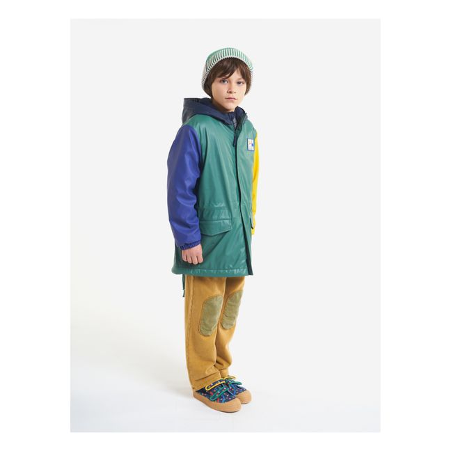 Recycled Material Raincoat Green