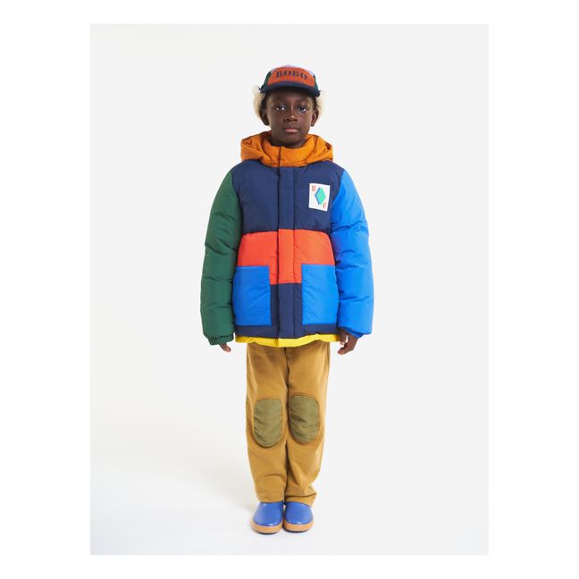 Recycled Material Puffer Jacket | Nachtblau