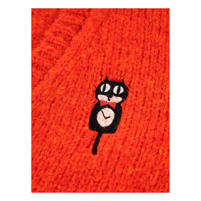 Strickjacke Katze | Rot