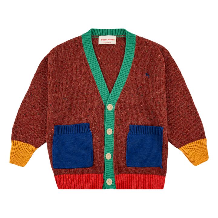 Bobo Choses - Colourblock Cardigan - Rust | Smallable