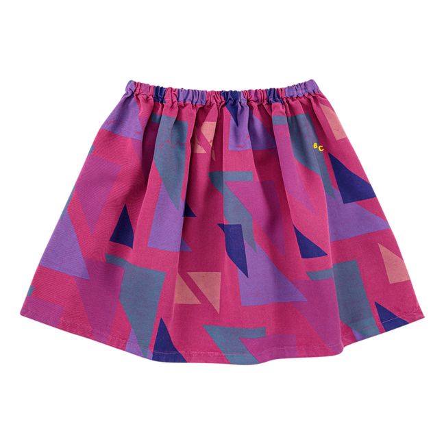 Cotton and Lyocell Triangle Skirt Fuscia