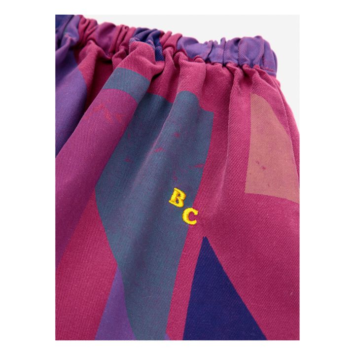 Jupe Coton et Lyocell Triangles | Rose fuschia- Image produit n°5