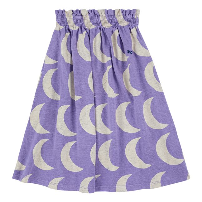 Organic Cotton Jersey Midi Moon Skirt Mauve