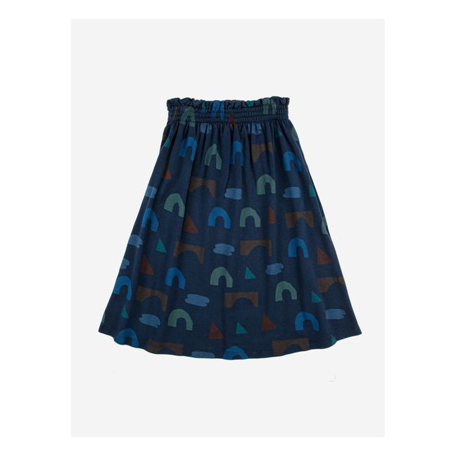 Playful Jersey Midi Skirt Nachtblau