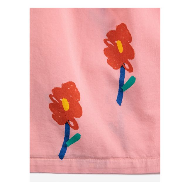 Responsible Cotton Floral Midi Skirt Rosa