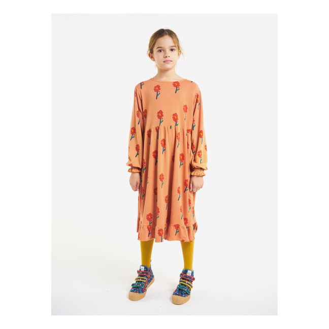 Floral Midi Dress | Orange
