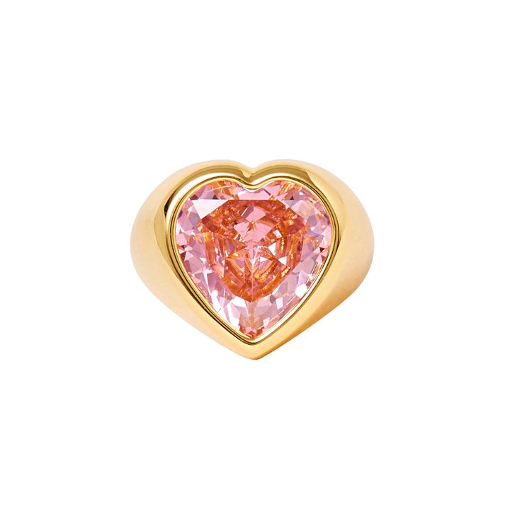 Big Heart Ring Pink- Product image n°0