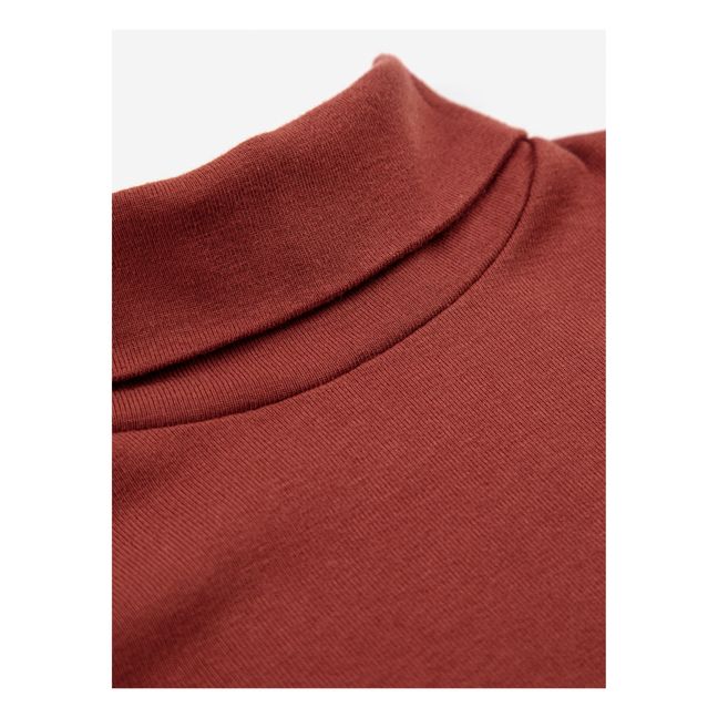 Ribbed Organic Cotton “Forever Now” Turtleneck | Burgundy
