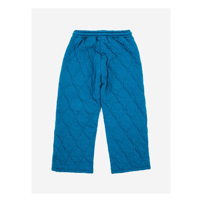 Organic Cotton Quilted Trousers Azul