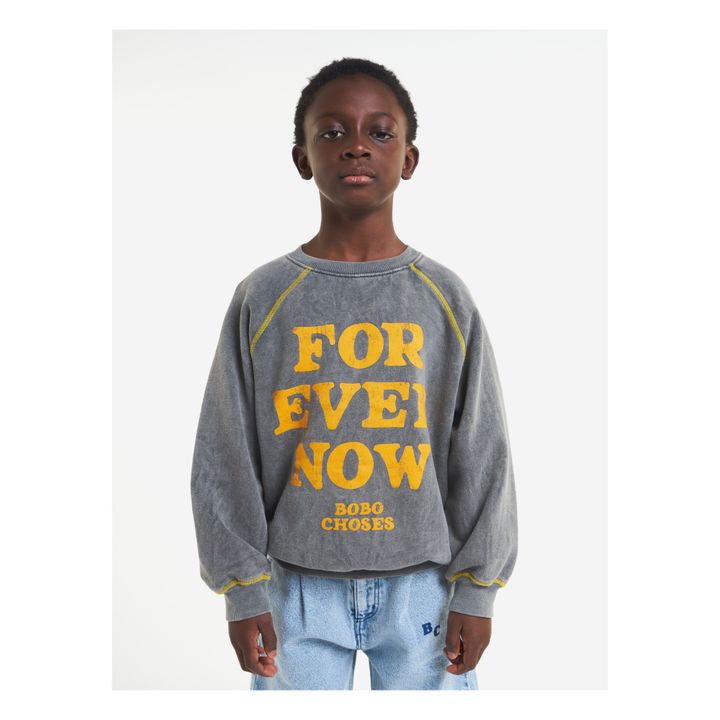 Sweatshirt aus Bio-Baumwolle "Forever Now" | Grau Meliert- Produktbild Nr. 2