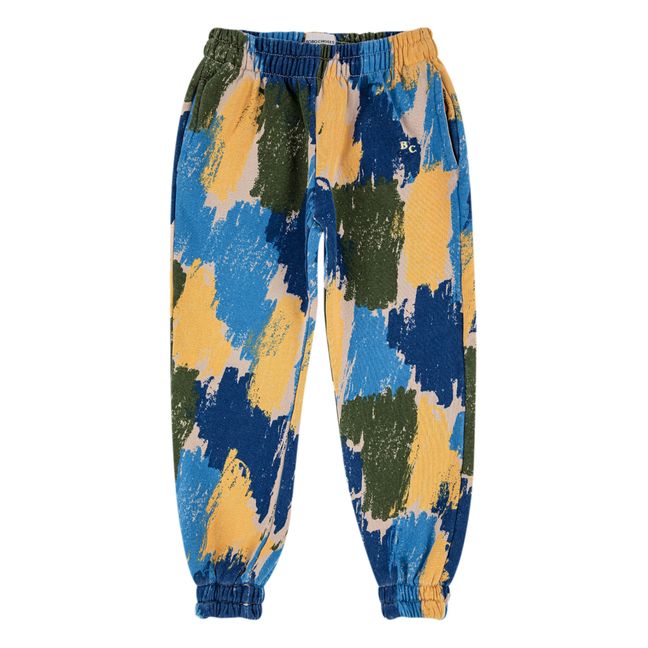 Pantaloni jogger in cotone bio Camouflage | Blu