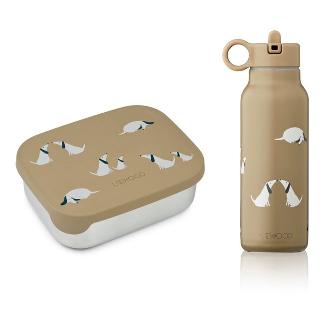 Joni Lunch Box and Water Bottle | Beige