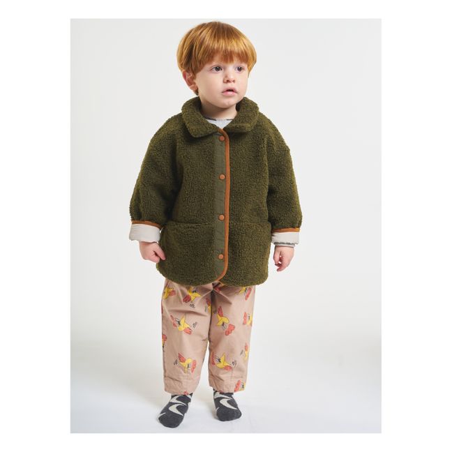 Wendejacke Felloptik aus recyceltem Material | Seidenfarben