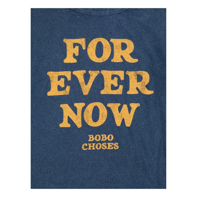 Organic Cotton "Forever Now” T-shirt Navy blue