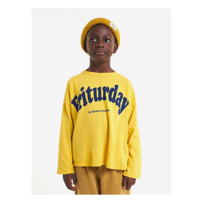 T-Shirt Coton Bio "Friturday" | Jaune