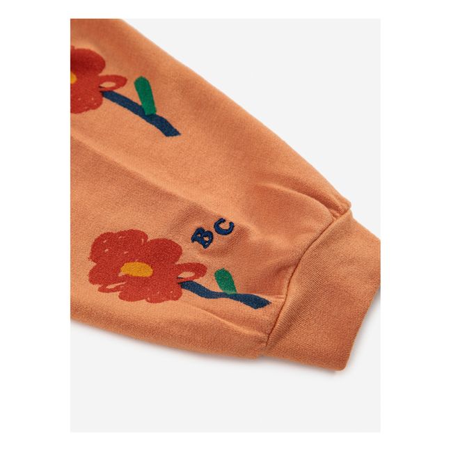T-Shirt con maniche a palloncino a fiori | Arancione