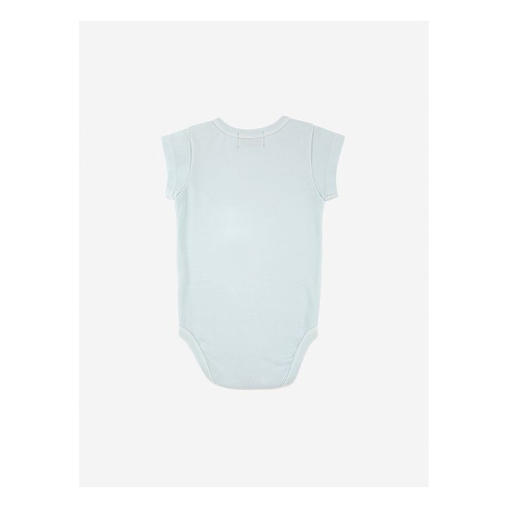 Ribbed Organic Cotton Rooster Baby Bodysuit Azul Cielo- Imagen del producto n°3
