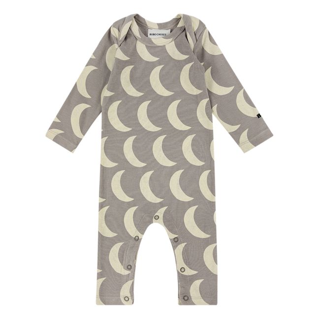 Ribbed Organic Cotton Moon Pyjamas Grey