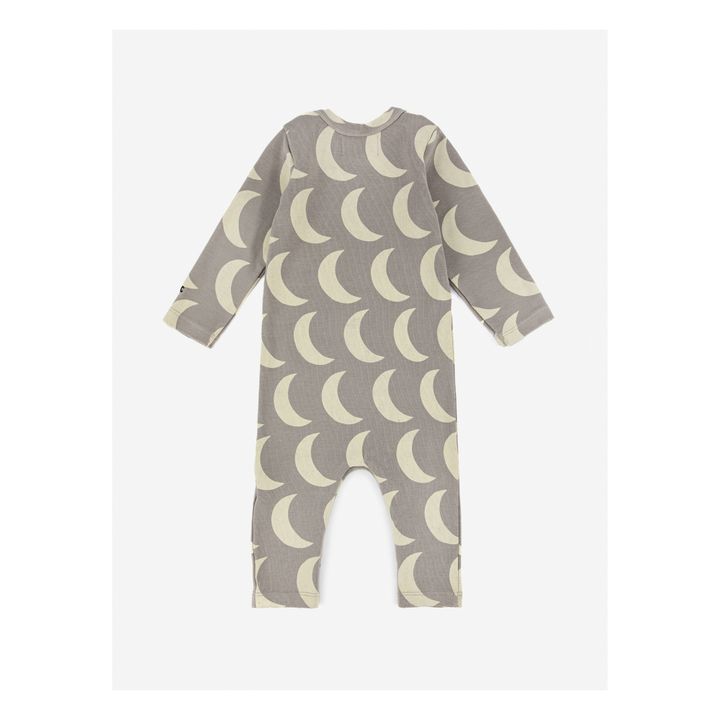 Pijama de canalé Algodón orgánico Lunas | Gris- Imagen del producto n°5