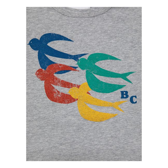 T-Shirt Oiseaux | Gris chiné