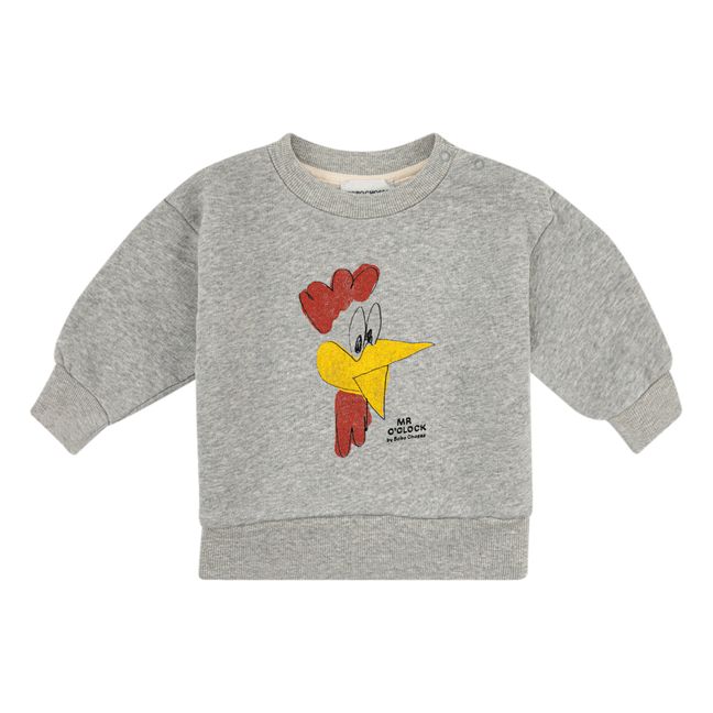 Responsible Cotton Rooster Baby Sweatshirt Grigio chiné
