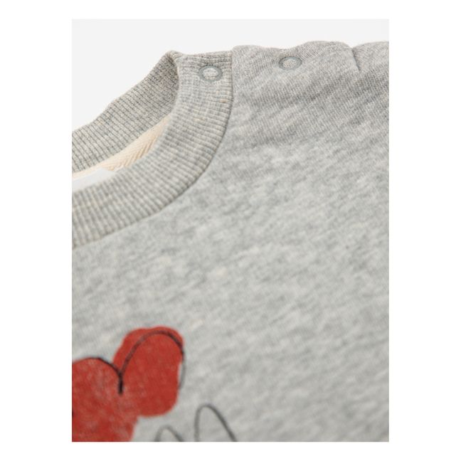 Responsible Cotton Rooster Baby Sweatshirt Grau Meliert