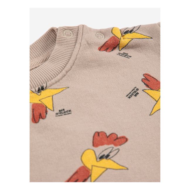 Organic Cotton Rooster Sweatshirt Sandfarben