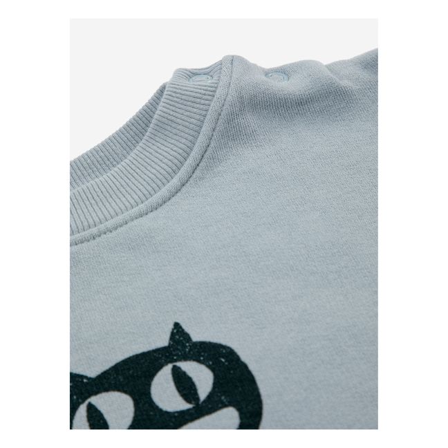 Organic Cotton Cat Baby Sweatshirt Hellblau