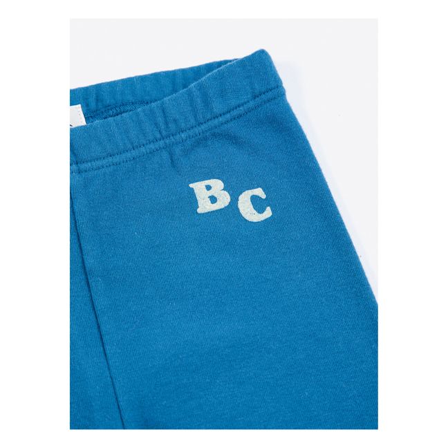 Leggings aus Bio-Baumwolle gestreift, Baby | Blau