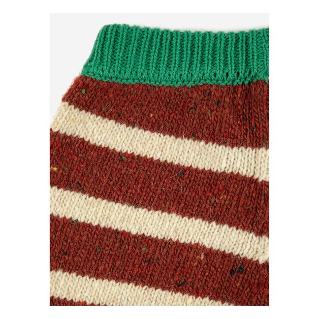 Striped Knitted Harem Trousers Marrone