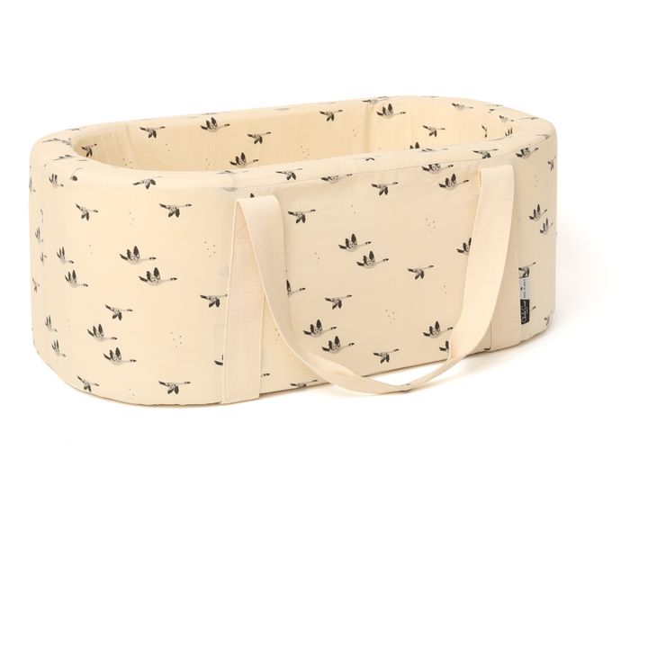 Kuko Moses Basket - Goose Print by Rose in April | Sand- Product image n°2
