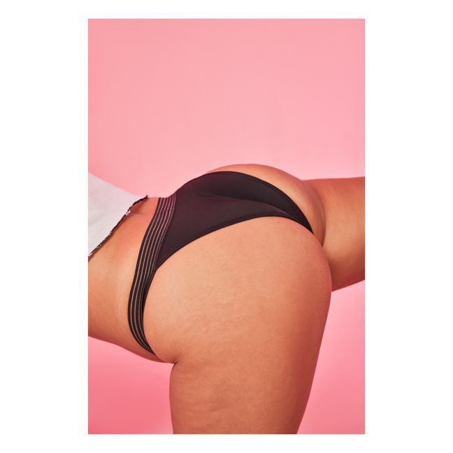 Culotte Menstruelle Tanga - Flux Léger | Noir