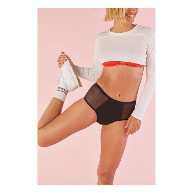 Culotte Menstruelle Taille Haute - Flux Abondant | Noir