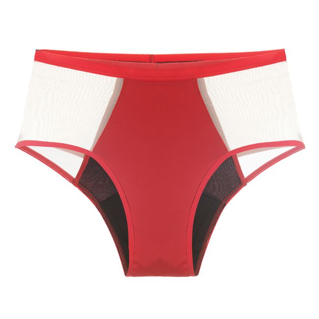 High-Waisted Period Briefs - Heavy Flow Rojo