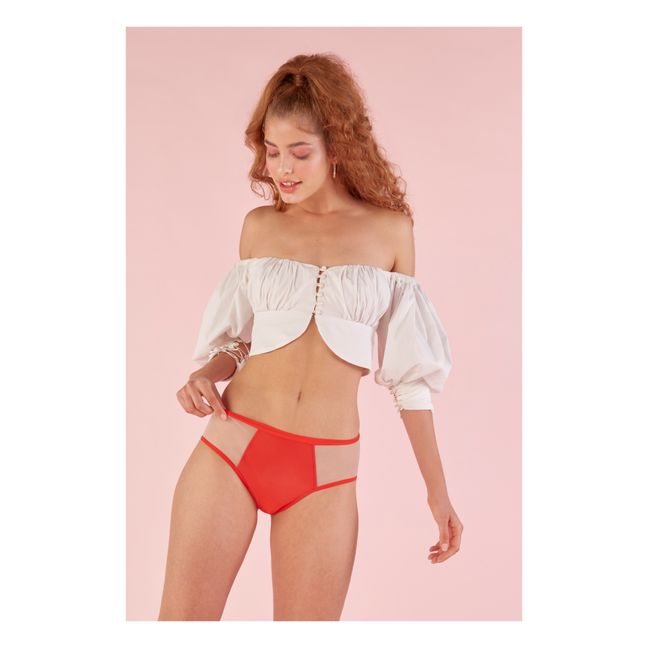 High-Waisted Period Briefs - Heavy Flow Red