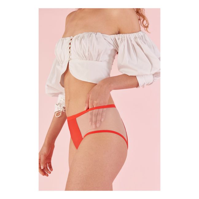 High-Waisted Period Briefs - Heavy Flow Red