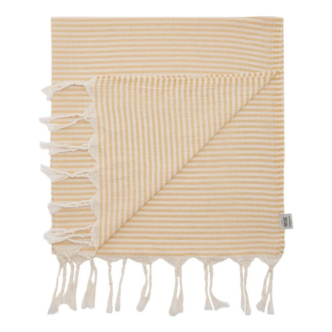 Serviette de plage Noosa | Jaune moutarde
