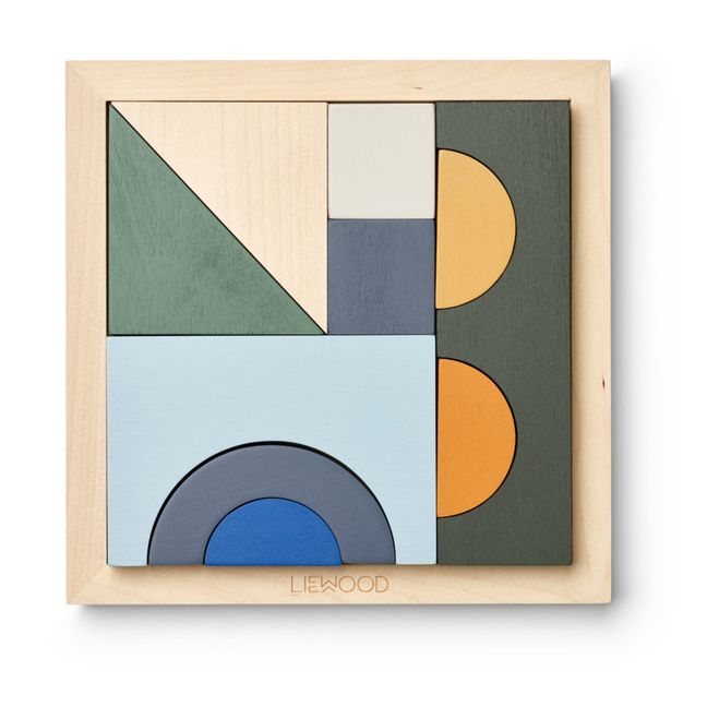 Puzzle Ishan aus Holz | Grün